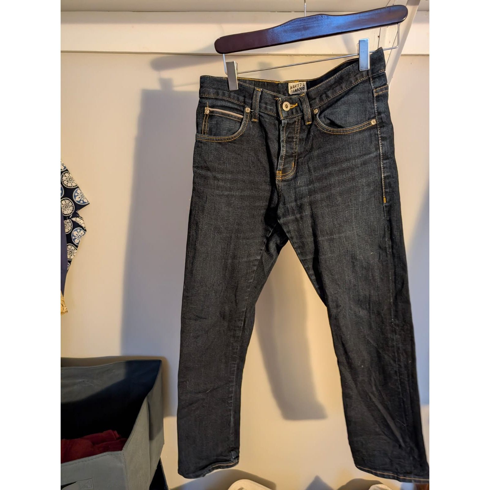 Naked & Famous Skinny Guy - Deep Indigo Stretch Selvedge (29) Size US 29 - 7 Thumbnail