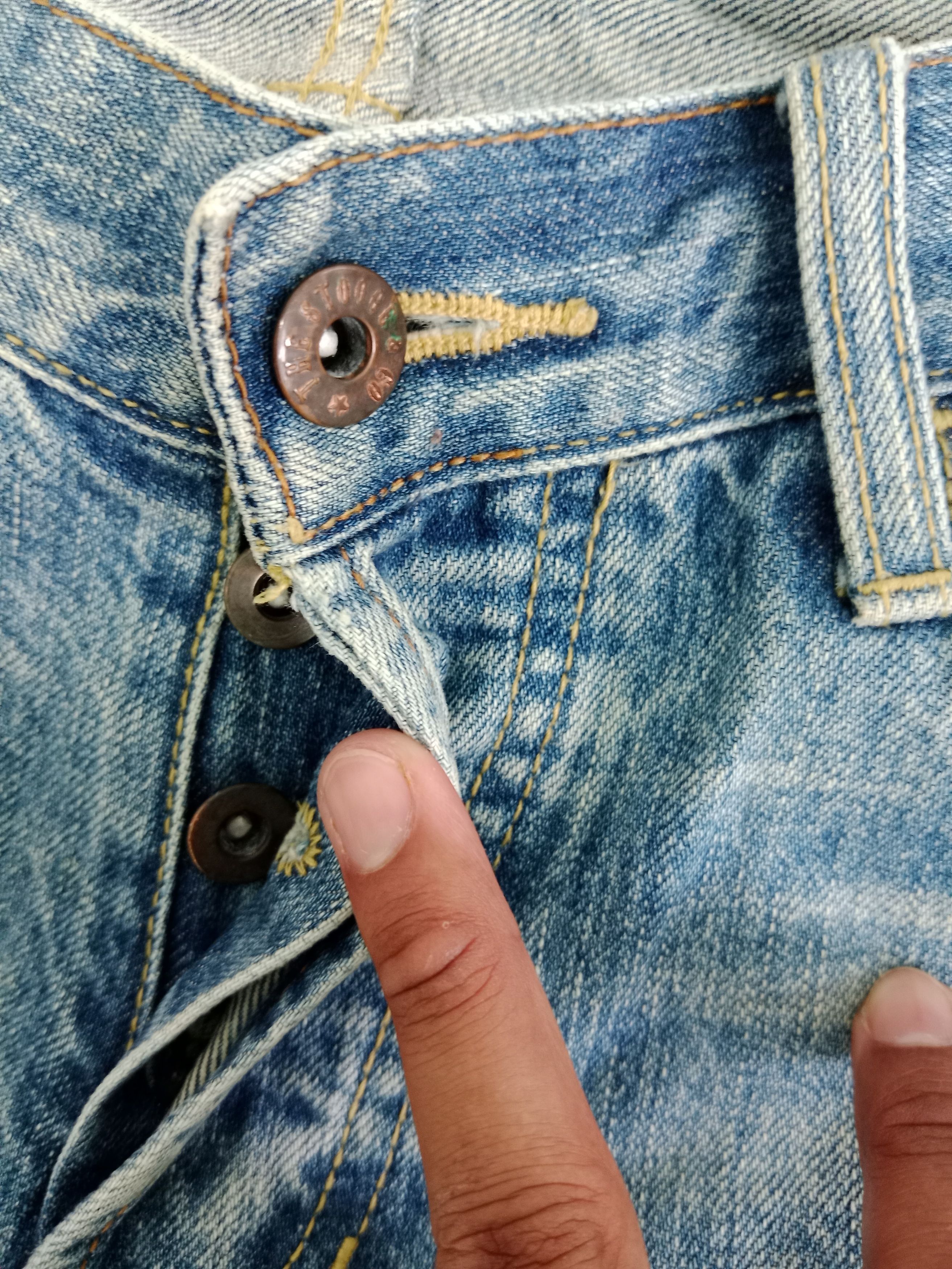 Japanese Brand The Stooge & Co Distressed Jeans Blue Denim Size US 31 - 9 Thumbnail