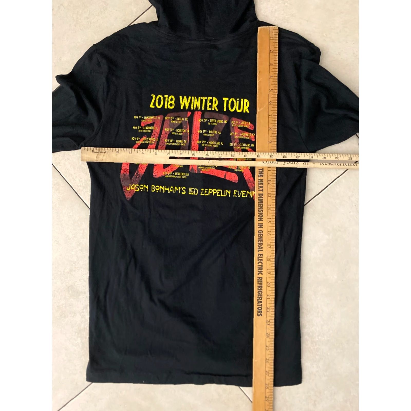 Vintage LED Zeppelin Hoodie Light Sweater 2018 Tour Men S Black Canvas Pullover Sweatshirt Logo Classic Winter Outdoor 8/10 Mens Size US S / EU 44-46 / 1 - 7 Thumbnail
