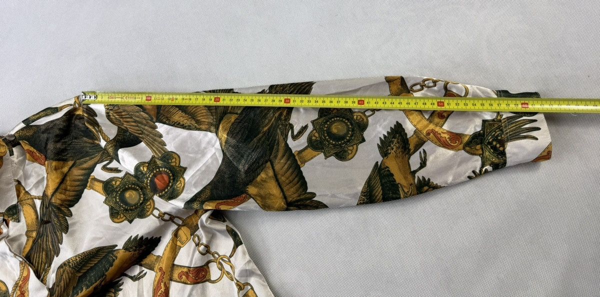 Other Unique Silk Shirt 100% Silk Birds Gold Size XXL / US 16-18 / IT 52-54 - 8 Thumbnail