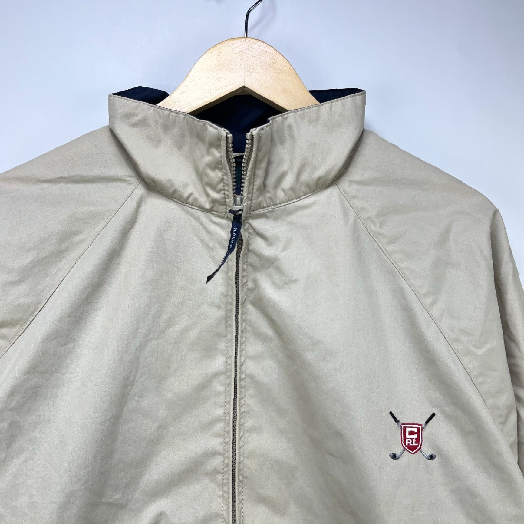 Ralph Lauren VINTAGE Ralph Lauren Chaps Windbreaker Jacket Golf Large Beige Mens Jacket Size US L / EU 52-54 / 3 - 2 Thumbnail