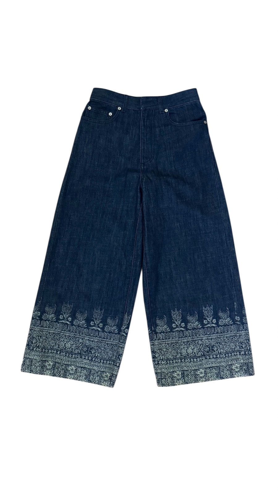 Dior Christian Dior wide leg denim pants Size 26" / US 2 / IT 38 - 1 Thumbnail