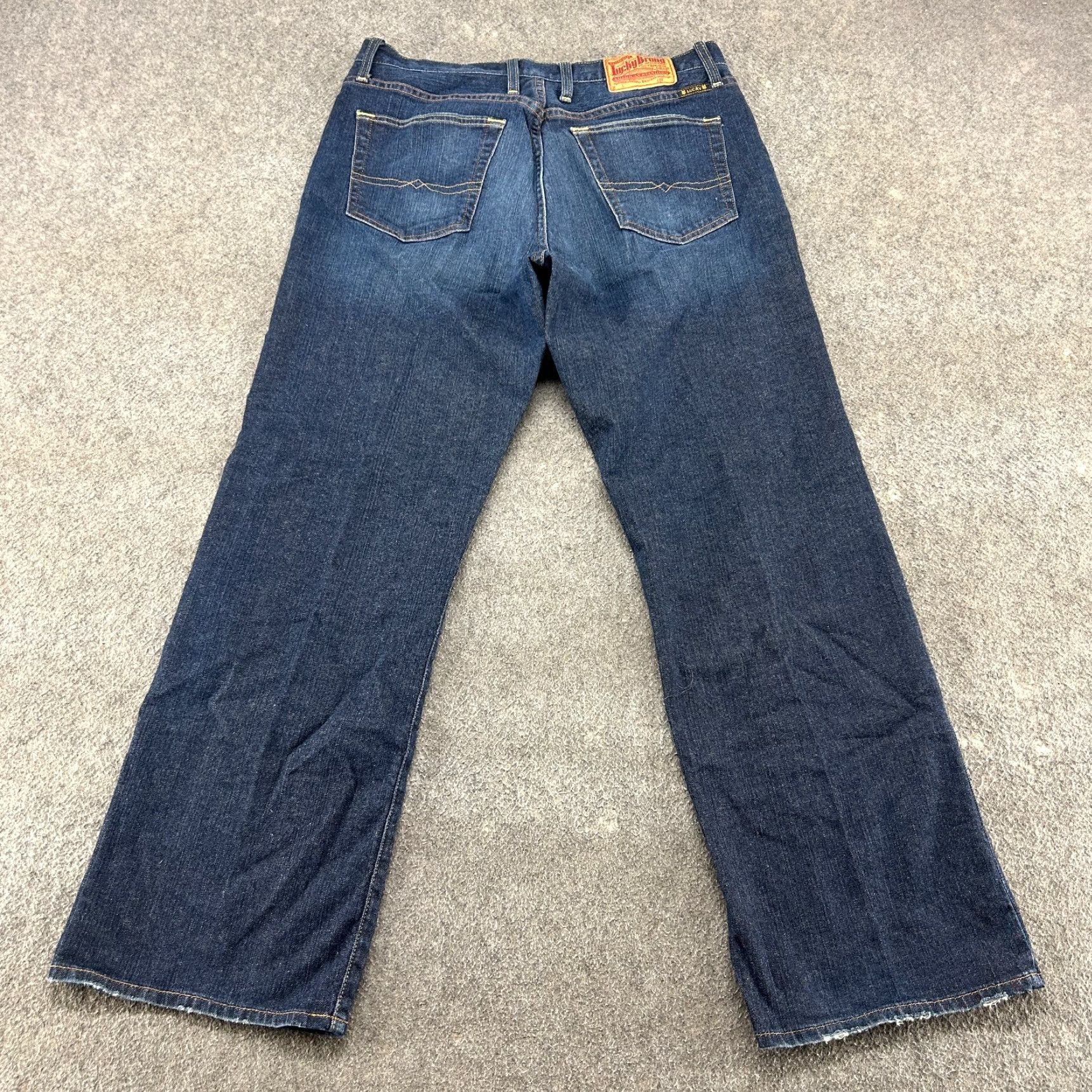 Lucky Brand VINTAGE Lucky Brand Jeans Mens 34x30 Blue Straight Classic Dark Baggy Loose Y2K Size US 34 / EU 50 - 7 Thumbnail