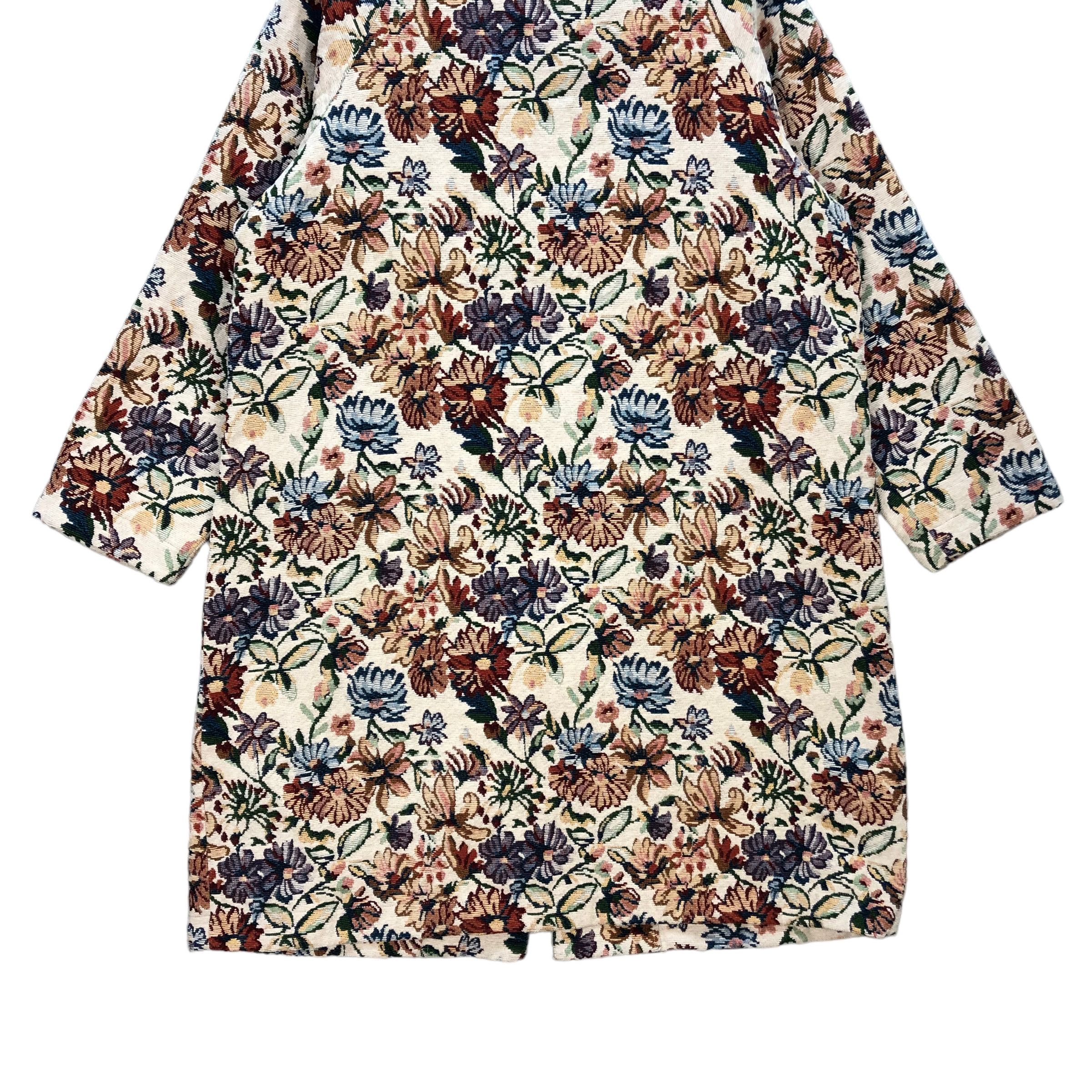 Japanese Brand LE CIEL A TEMPS DOUX FLORAL GRAPHIC LONG COAT #7362-134 Size M / US 6-8 / IT 42-44 - 12 Thumbnail
