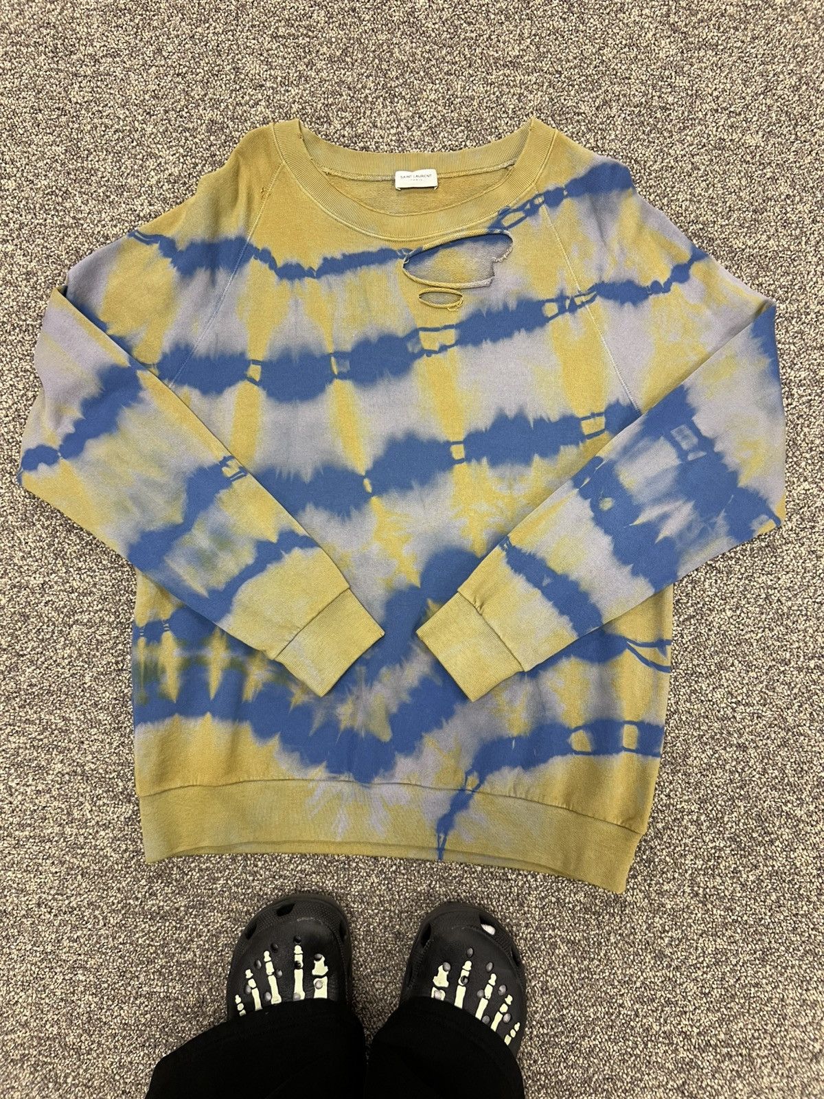 Saint Laurent Paris Saint Laurent tie dye crewneck Size US L / EU 52-54 / 3 - 1 Thumbnail