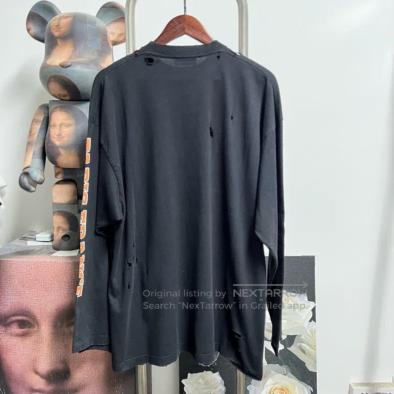 Balenciaga Balenciaga Destroyed Long Sleeve Size US S / EU 44-46 / 1 - 2 Thumbnail