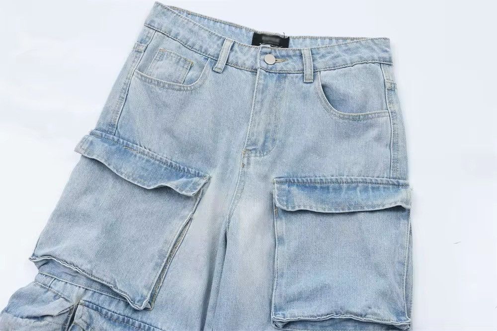 Japanese Brand × Jean Blue Multi Pocket Jeans Unisex Size US 31 - 4 Thumbnail