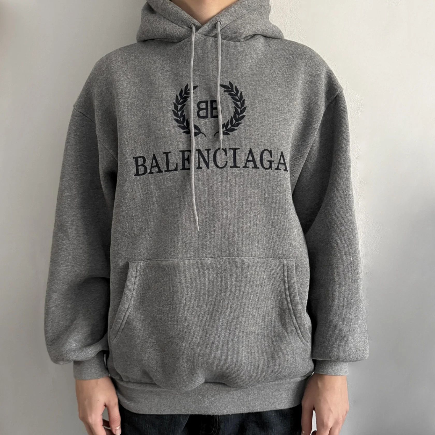 Balenciaga Balenciaga BB Crest Logo Hoodie Heather Grey Size US XS / EU 42 / 0 - 1 Thumbnail