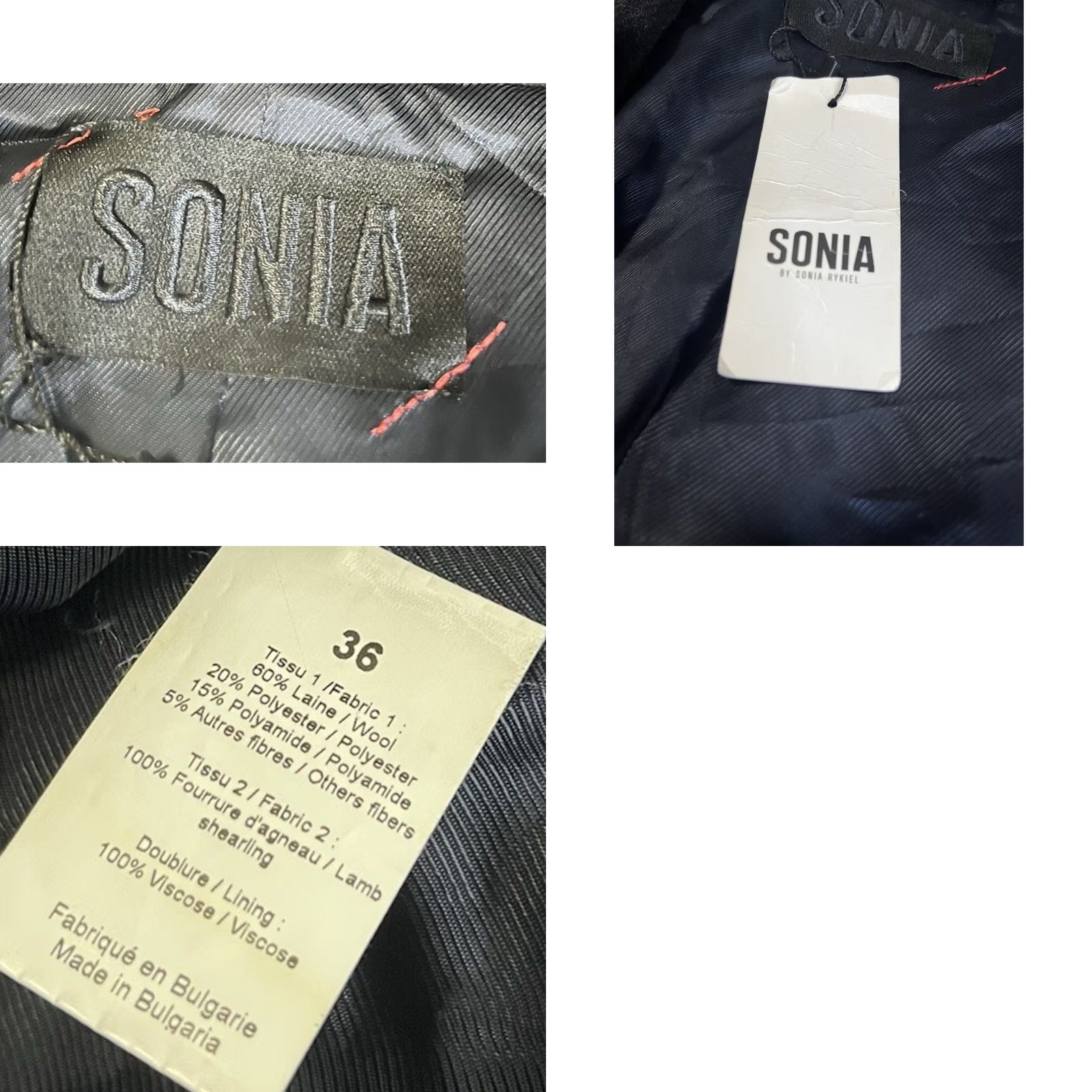 Vintage SONIA Wool Blend Hooded Coat Gray Solid Long Sleeve Size 36 Size XS / US 0-2 / IT 36-38 - 8 Thumbnail