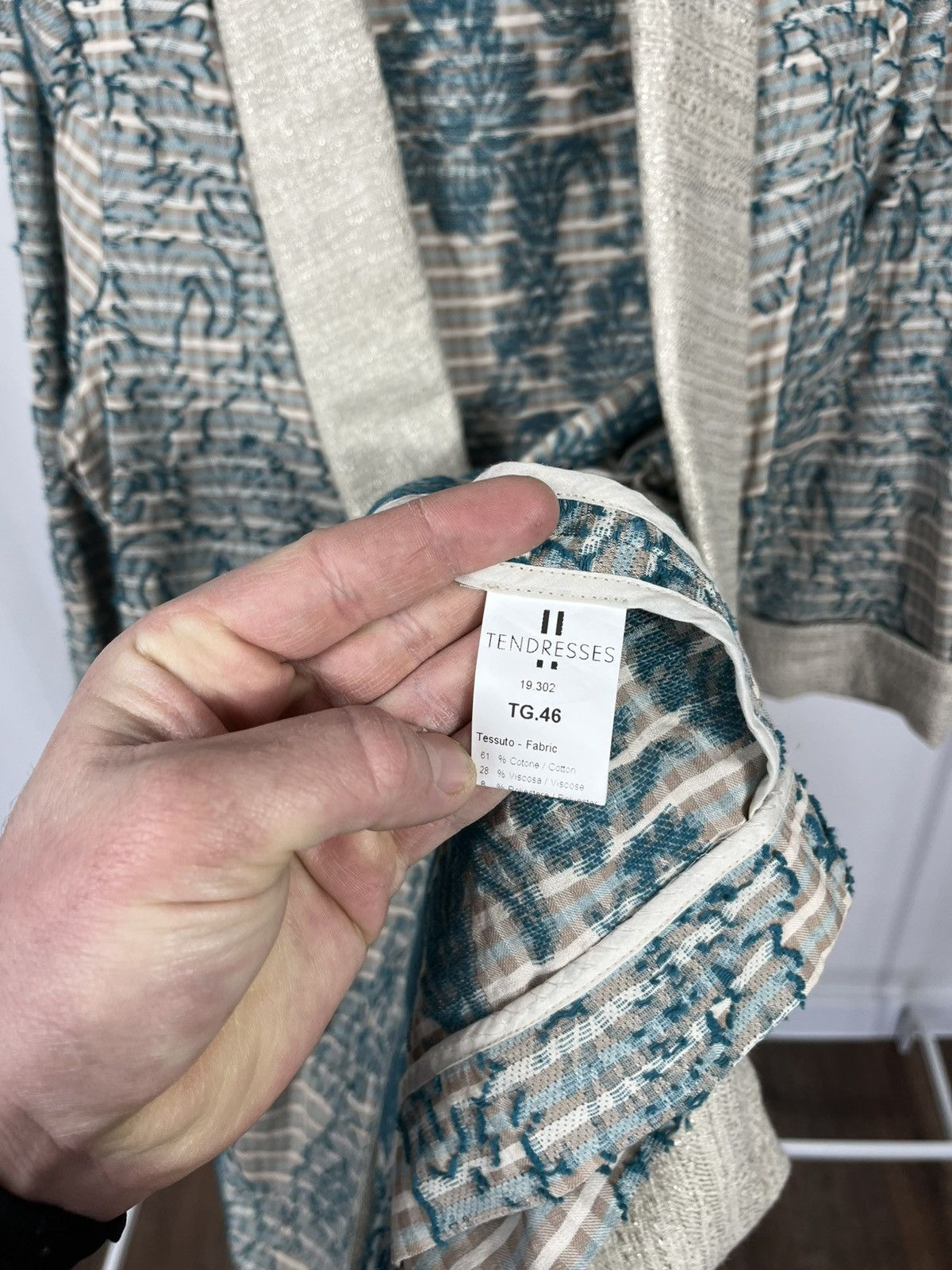 Other Tendresses Made in Italy Pattern Long Jacket 46 Size M / US 6-8 / IT 42-44 - 6 Thumbnail