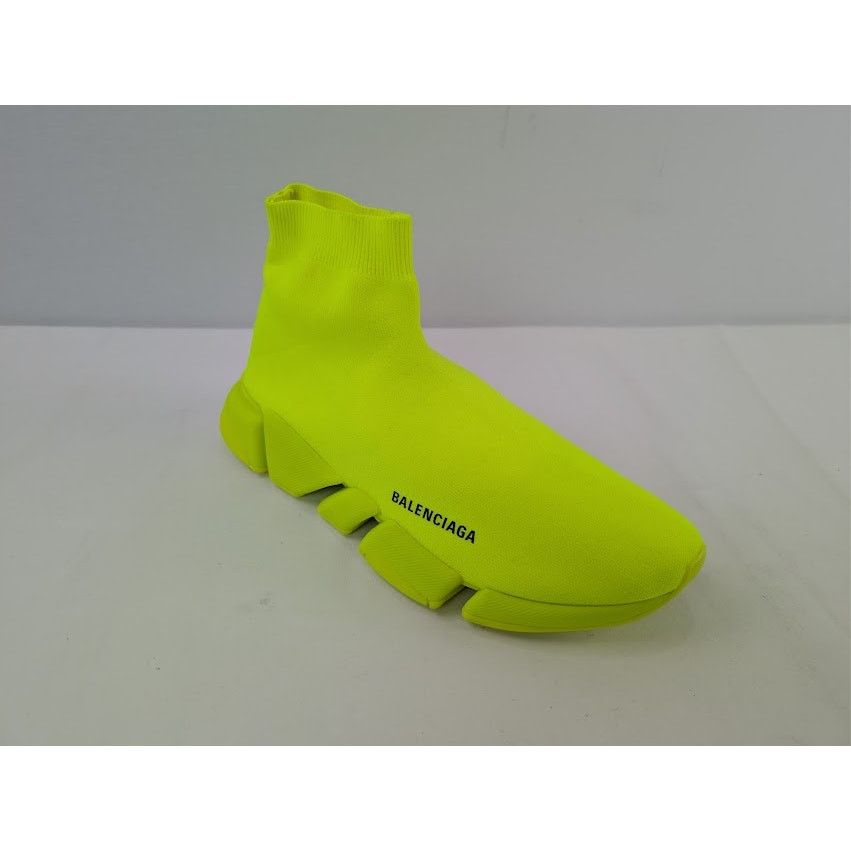 Balenciaga o1rshd1 Speed 2.0 Recycled Knit Sneakers in Fluo Yellow Size US 11 / EU 44 - 4 Thumbnail