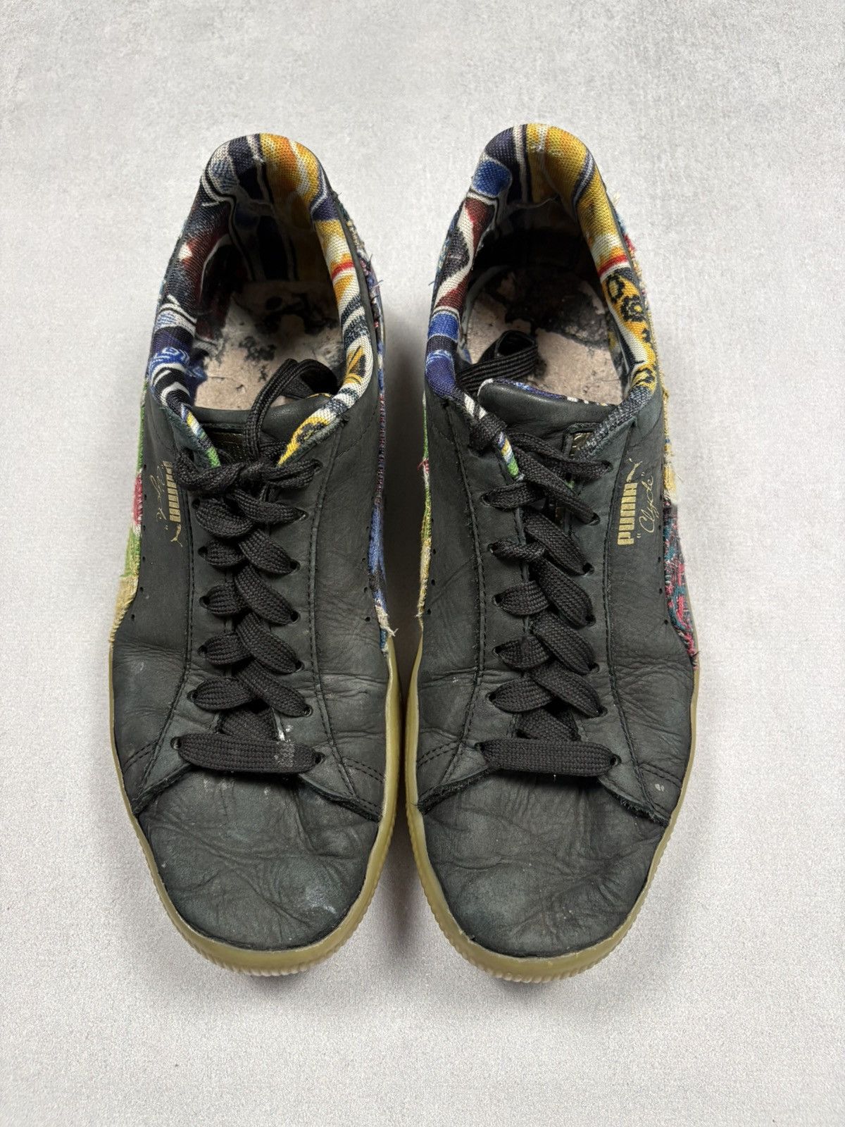 Puma Distressed Puma Clyde Coogi Patchwork Sneakers Gum Sole Y2K Size US 9.5 / EU 42-43 - 2 Thumbnail