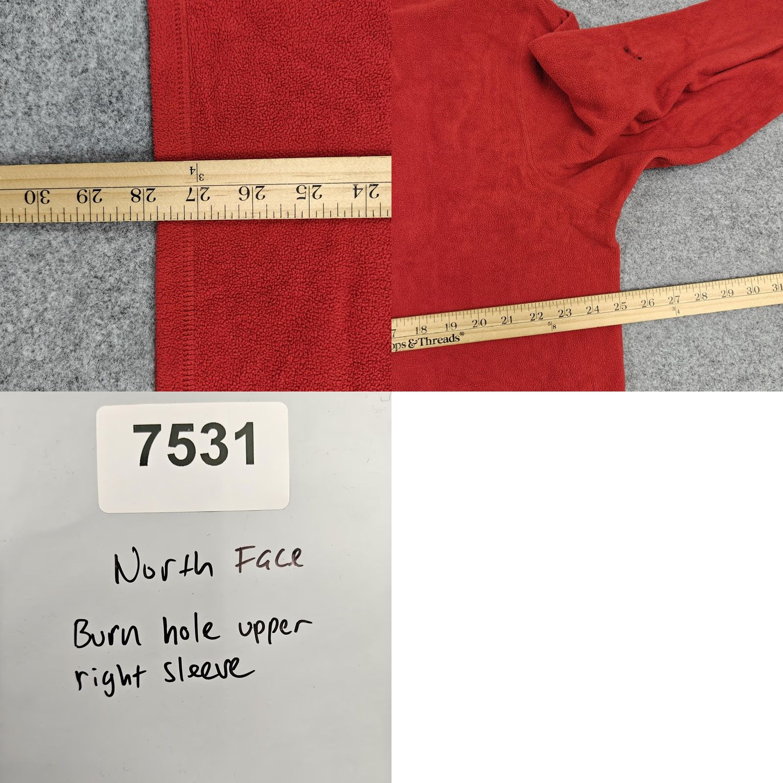 The North Face The North Face Mens XL Red Polartec Classic Fleece 1/4 Zip Hiking Pullover Size US XL / EU 56 / 4 - 8 Thumbnail
