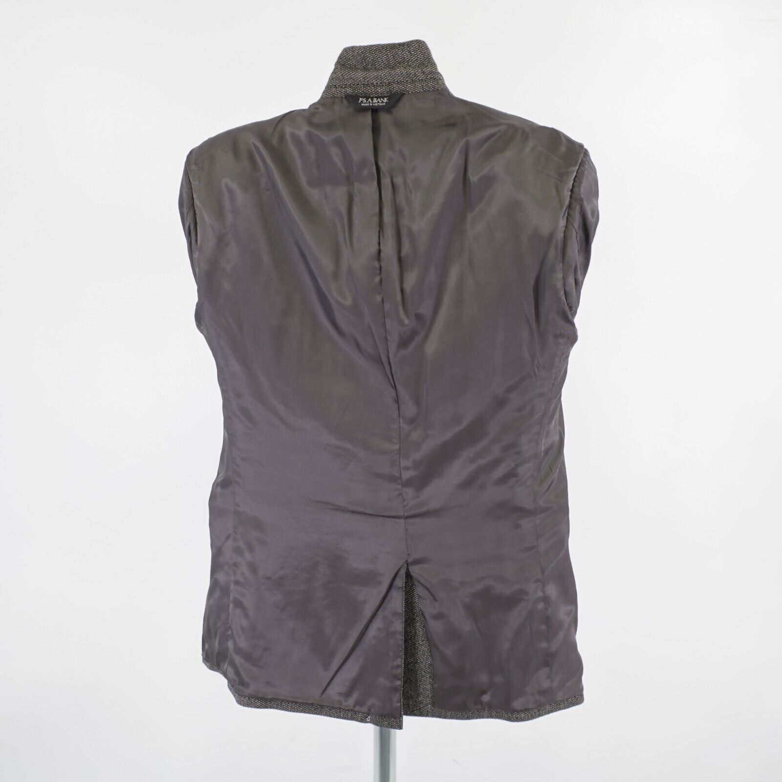 Jos. A. Bank Jos A Bank Tweed Wool Black & Tan Check 2 Button Sport Coat Size 40R - 12 Thumbnail