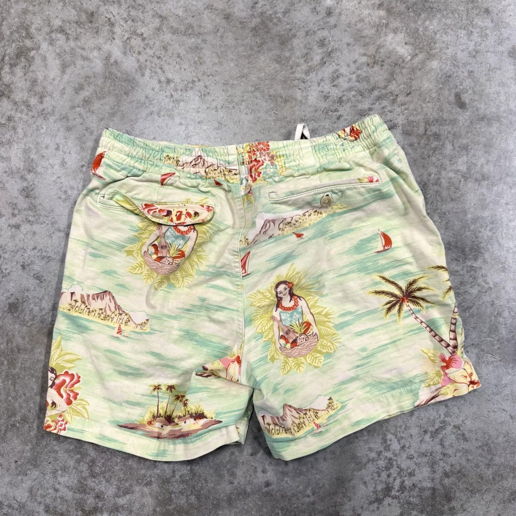 Polo Ralph Lauren Polo Ralph Lauren Shorts Mens Small Green Polo Bear Hawaiian Stretch Chino Polo Bear Floral Beach 90s Mens Size US S / EU 44-46 / 1 - 6 Thumbnail