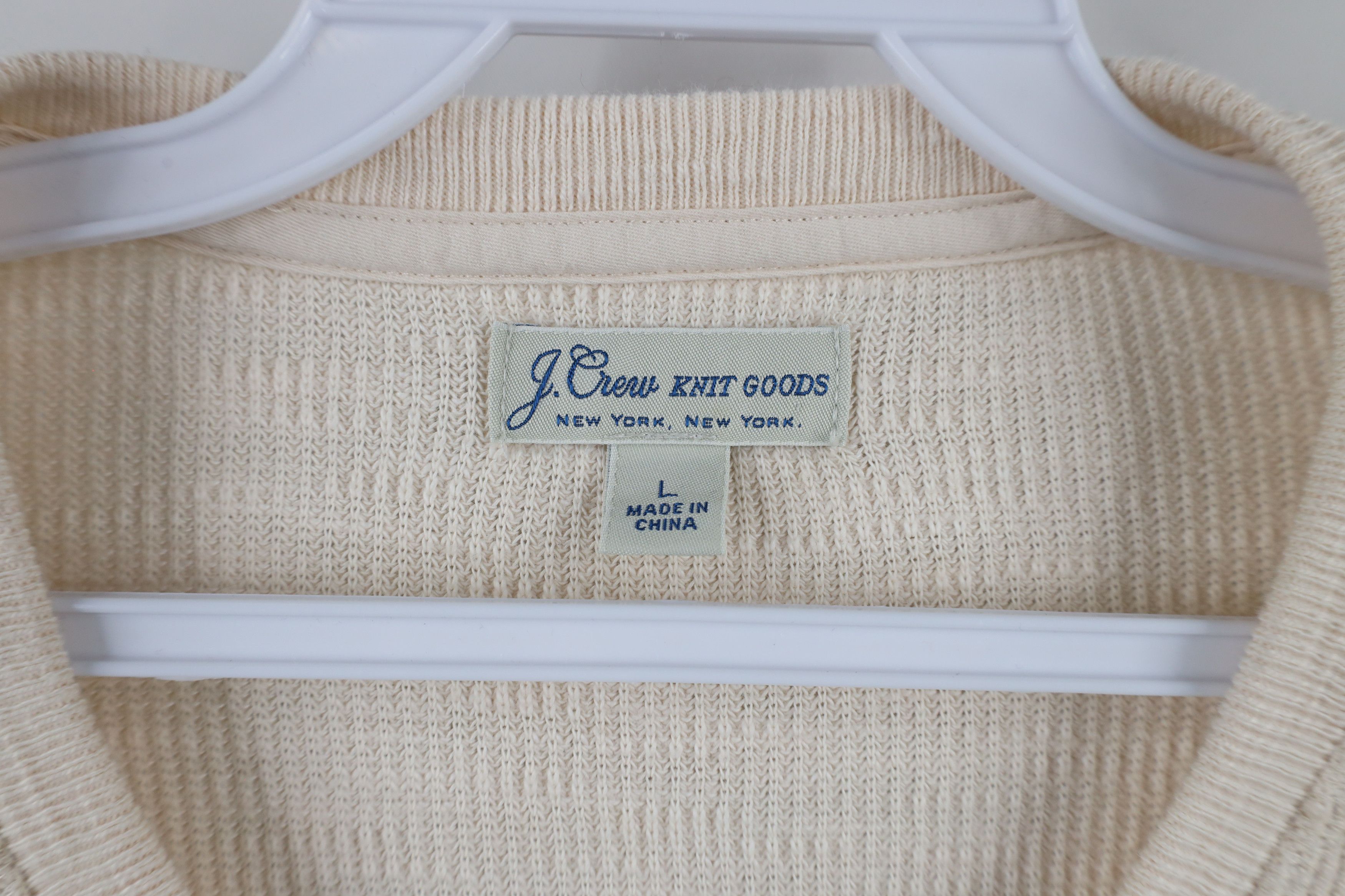 J.Crew × Vintage J Crew Knit Goods Cotton Thermal Waffle Knit Henley T-Shirt Size US L / EU 52-54 / 3 - 4 Thumbnail