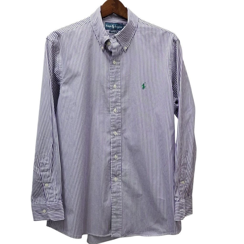 Ralph Lauren Ralph Lauren Custom Fit Striped Long-Sleeves Shirt Size 54L - 1 Thumbnail