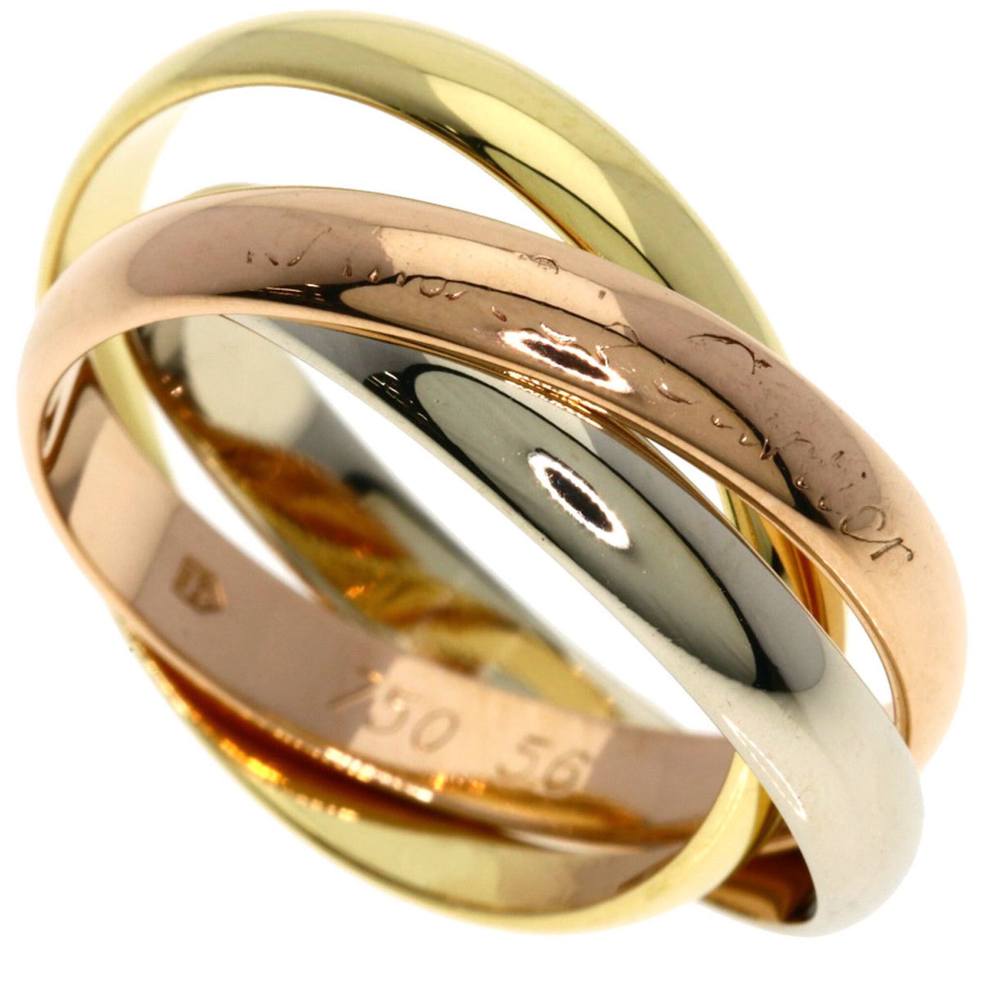Cartier Cartier Trinity #56 Ring - 18K Yellow Gold/18K Pink White Gold Women's CARTIER Size ONE SIZE - 1 Thumbnail