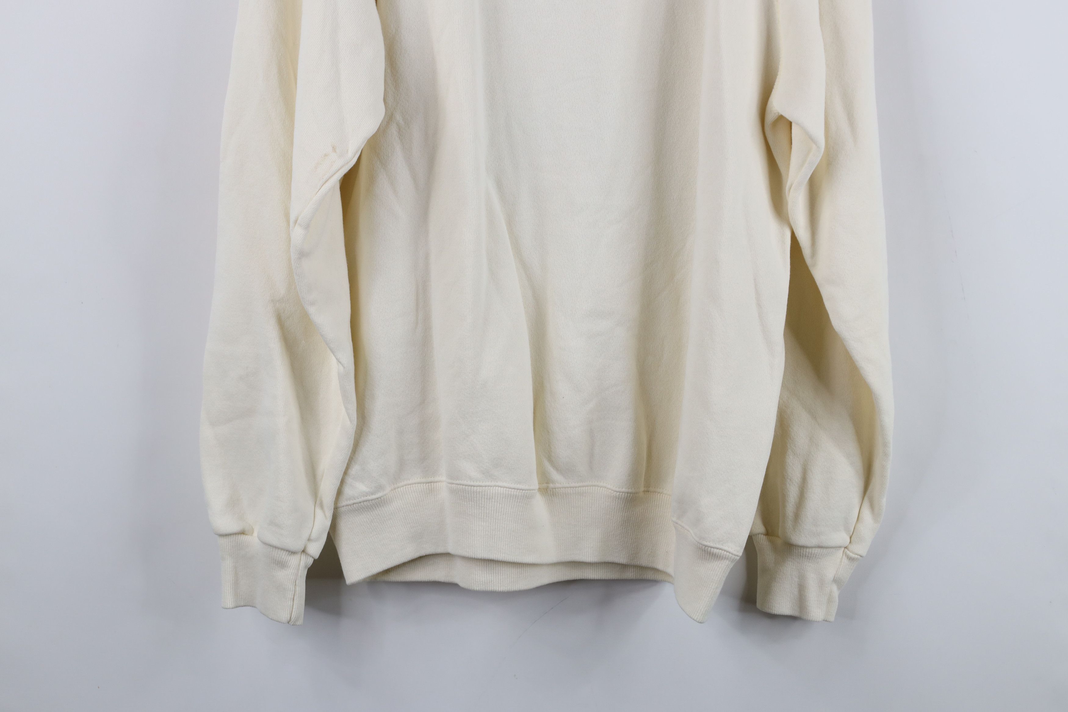 Vintage Vintage 80s 90s Streetwear Crewneck Sweatshirt Cream USA Size L / US 10 / IT 46 - 14 Thumbnail