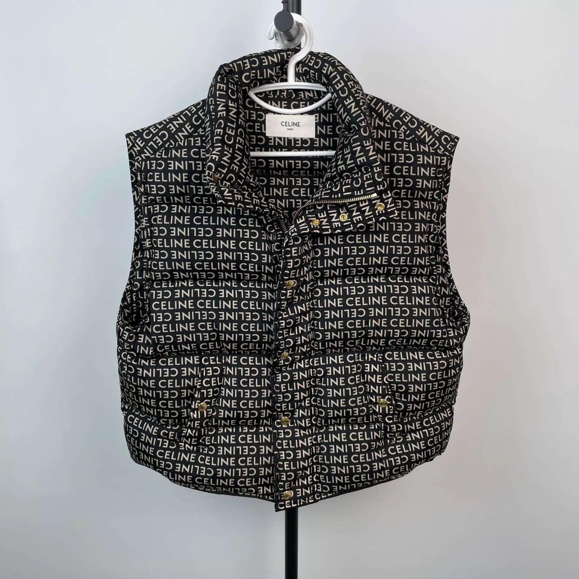 Celine Celine logo print vest black Size XS / US 0-2 / IT 36-38 - 1 Thumbnail