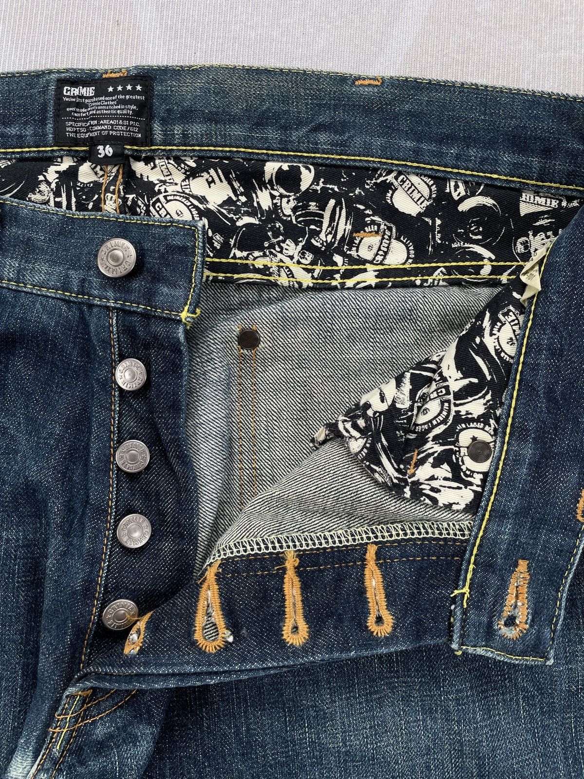 Designer × Japanese Brand × Salvage Crimie Red Selvedge Jeans (P63) Size US 33 - 7 Thumbnail