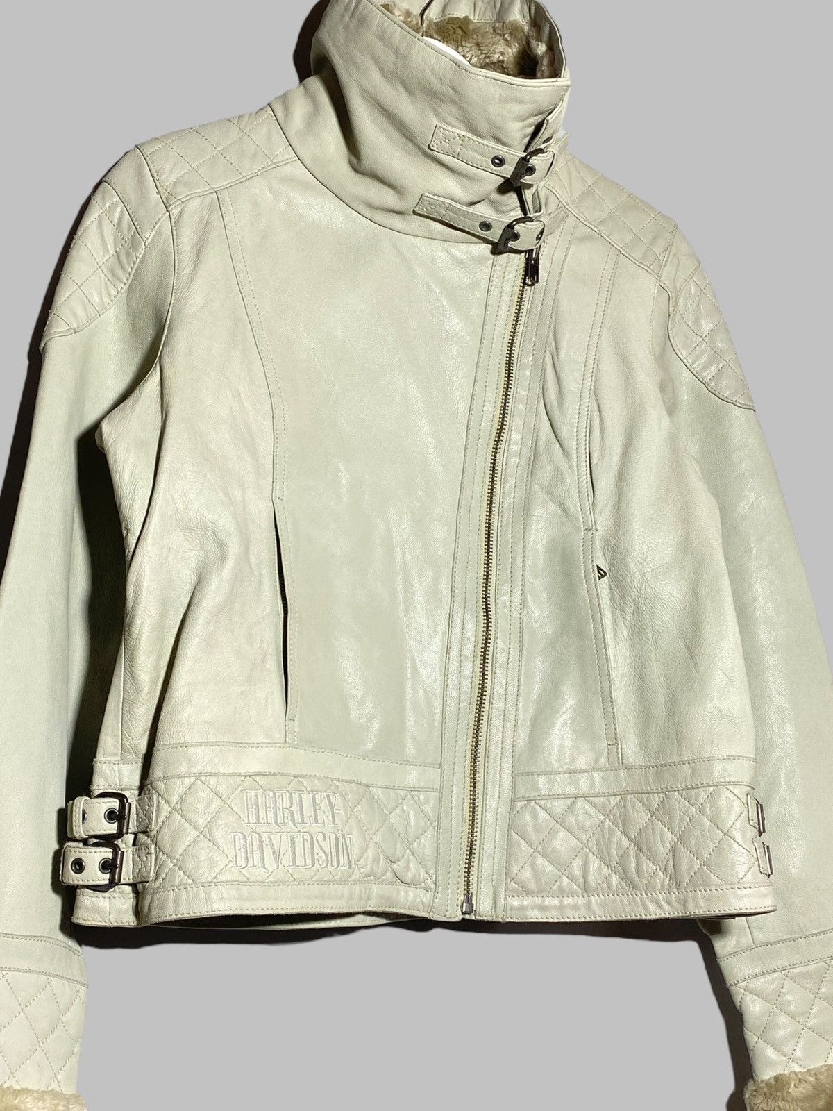 Harley Davidson 🔥 HARLEY DAVIDSON IMPERIAL FAUX WEB SKULL LEATHER JACKET Size M / US 6-8 / IT 42-44 - 4 Thumbnail