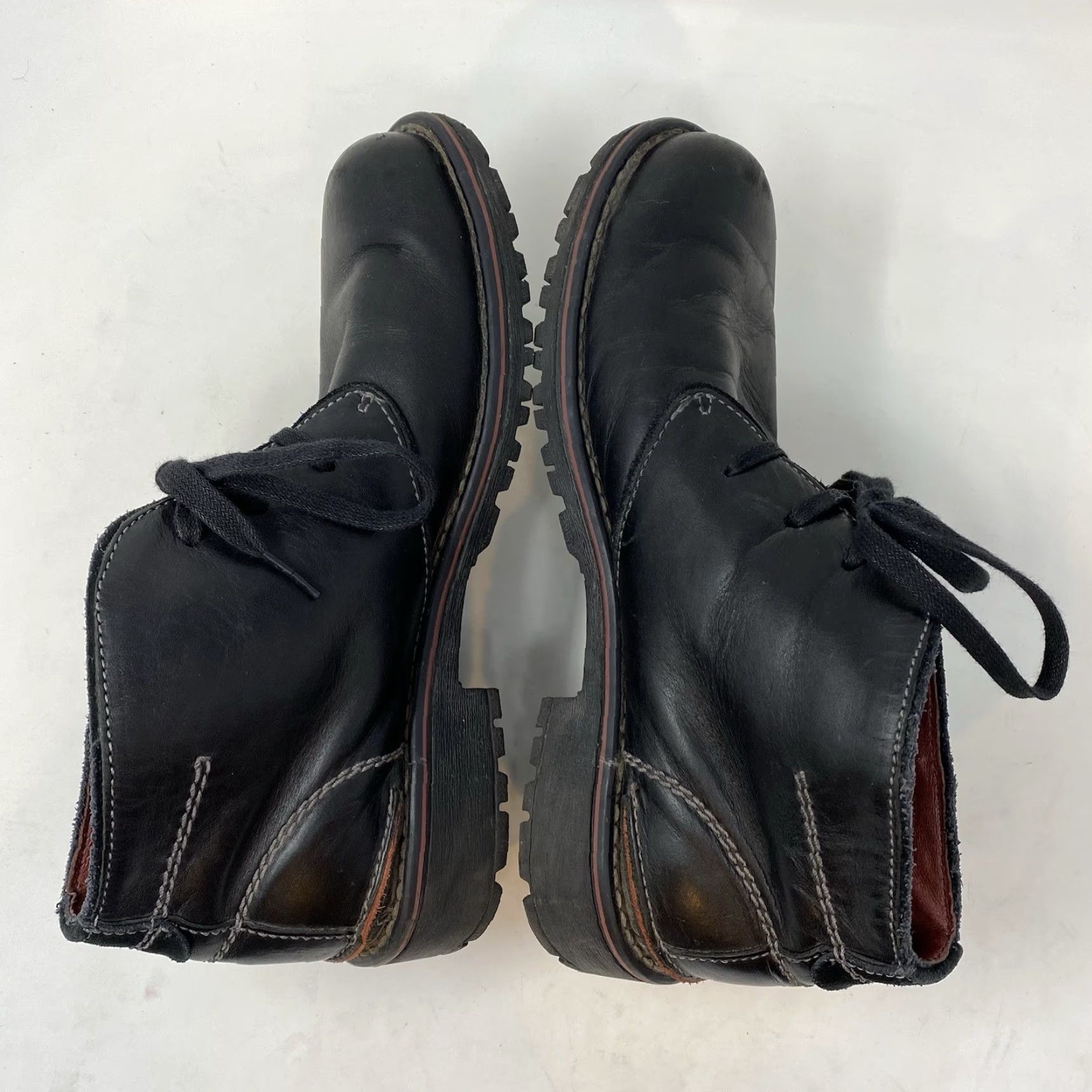 Clarks Clarks Boot Chukka Ankle Boots Men 8 Black Leather Rugged Distressed Lug Sole Casual Shoes Mens Size US 8 / EU 41 - 6 Thumbnail