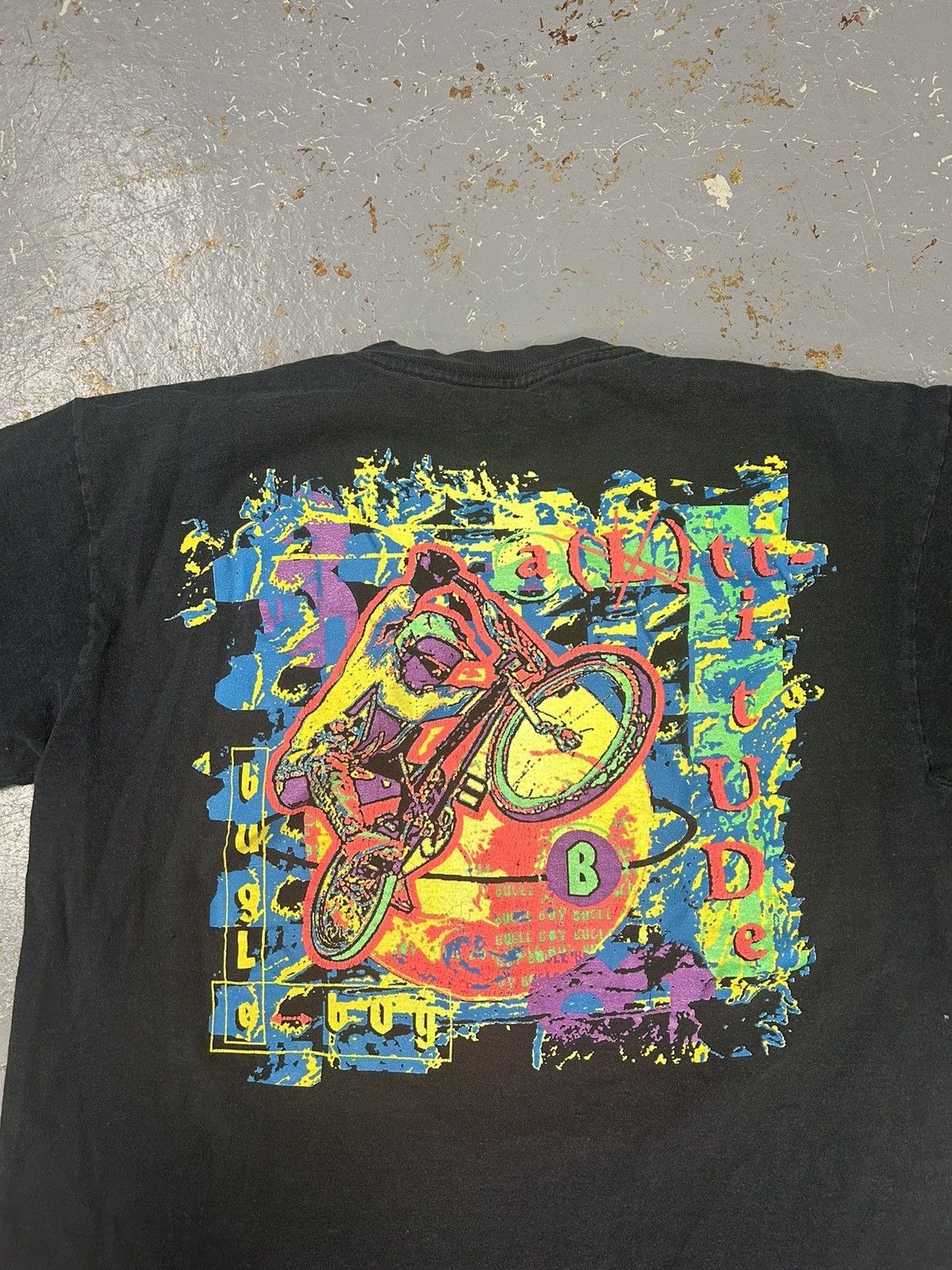 Bugle Boy × Vintage Crazy Vintage 90s Essential Black Bugle Boy Graphic T-Shirt Size US M / EU 48-50 / 2 - 2 Thumbnail