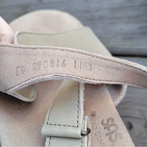 Sas Huggies Truffle Cream Wedge Strappy Comfort Vacation Bea
