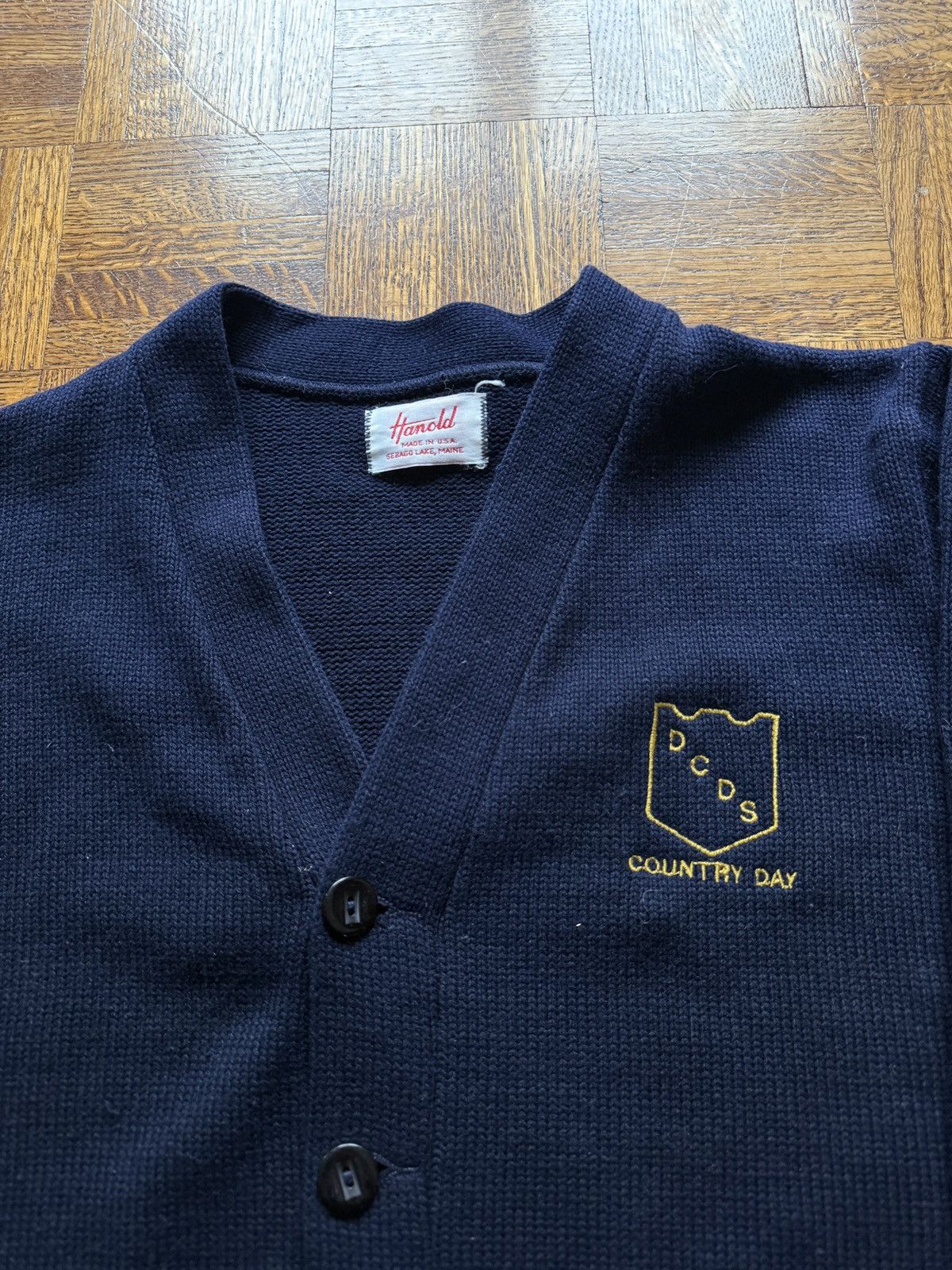 Vintage Vintage Detroit Country Day Knit Cardigan Sweater Size US S / EU 44-46 / 1 - 3 Thumbnail