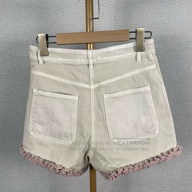 Chanel Chanel Denim shorts with rhinestone buckle Size 24" / US 00 / IT 34 - 2 Thumbnail