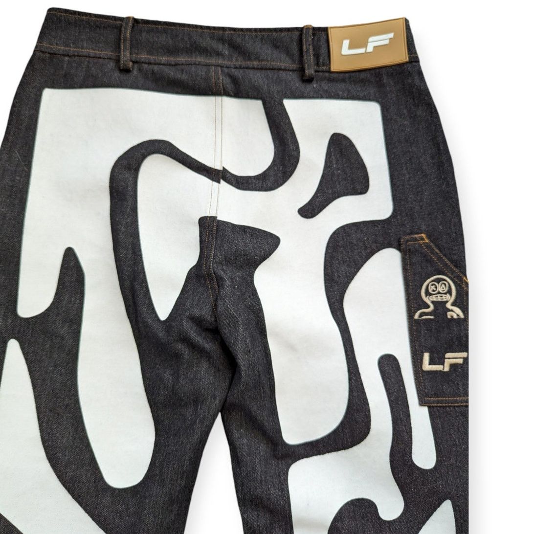 La Fam Amsterdam La Fam X Dutreuil Paris Jeans Logo Screenprint Size Large Size US 34 / EU 50 - 5 Thumbnail