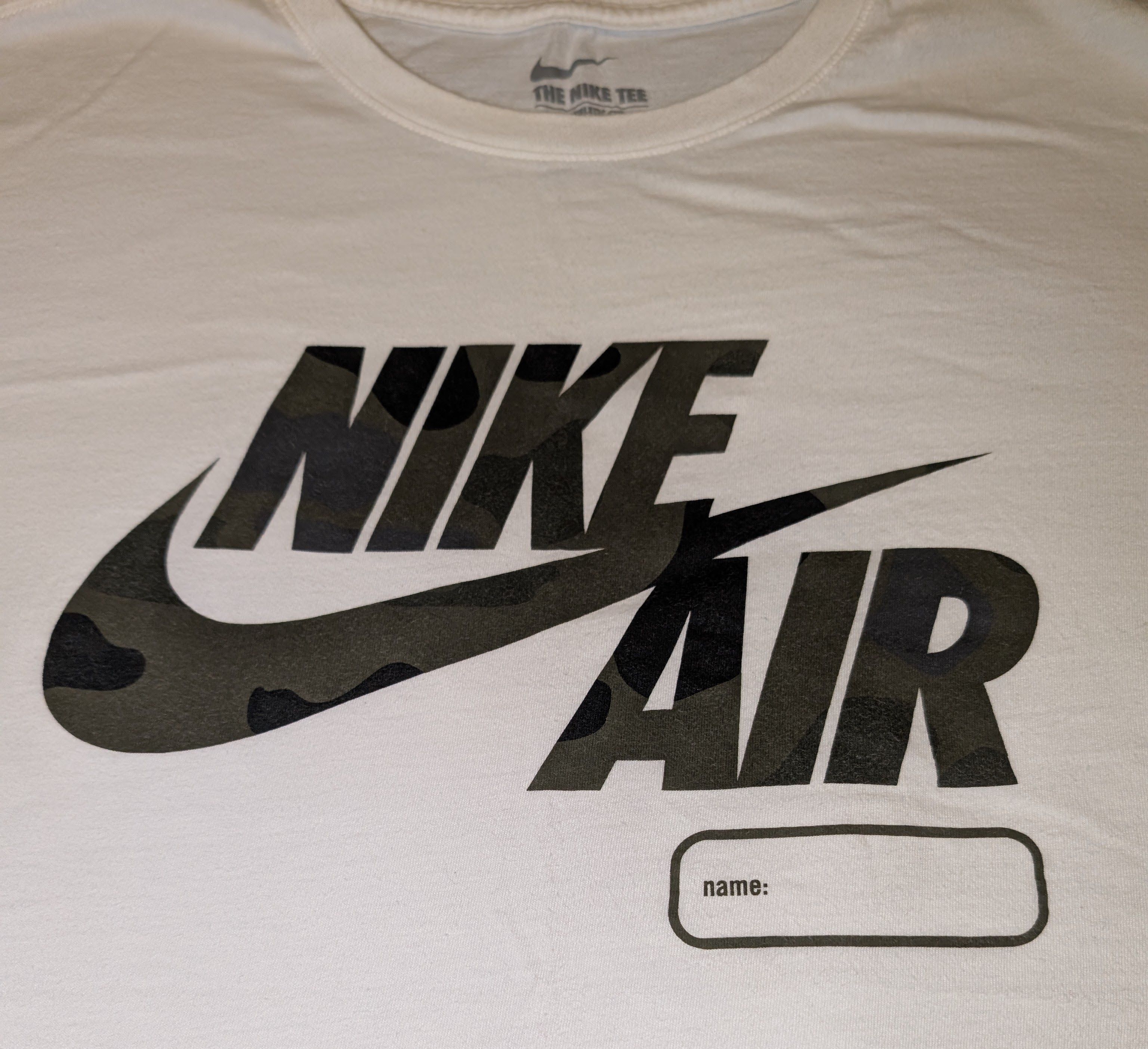 Nike Nike Air - Name Tag Tee (White/Camo) Large Size US L / EU 52-54 / 3 - 2 Thumbnail