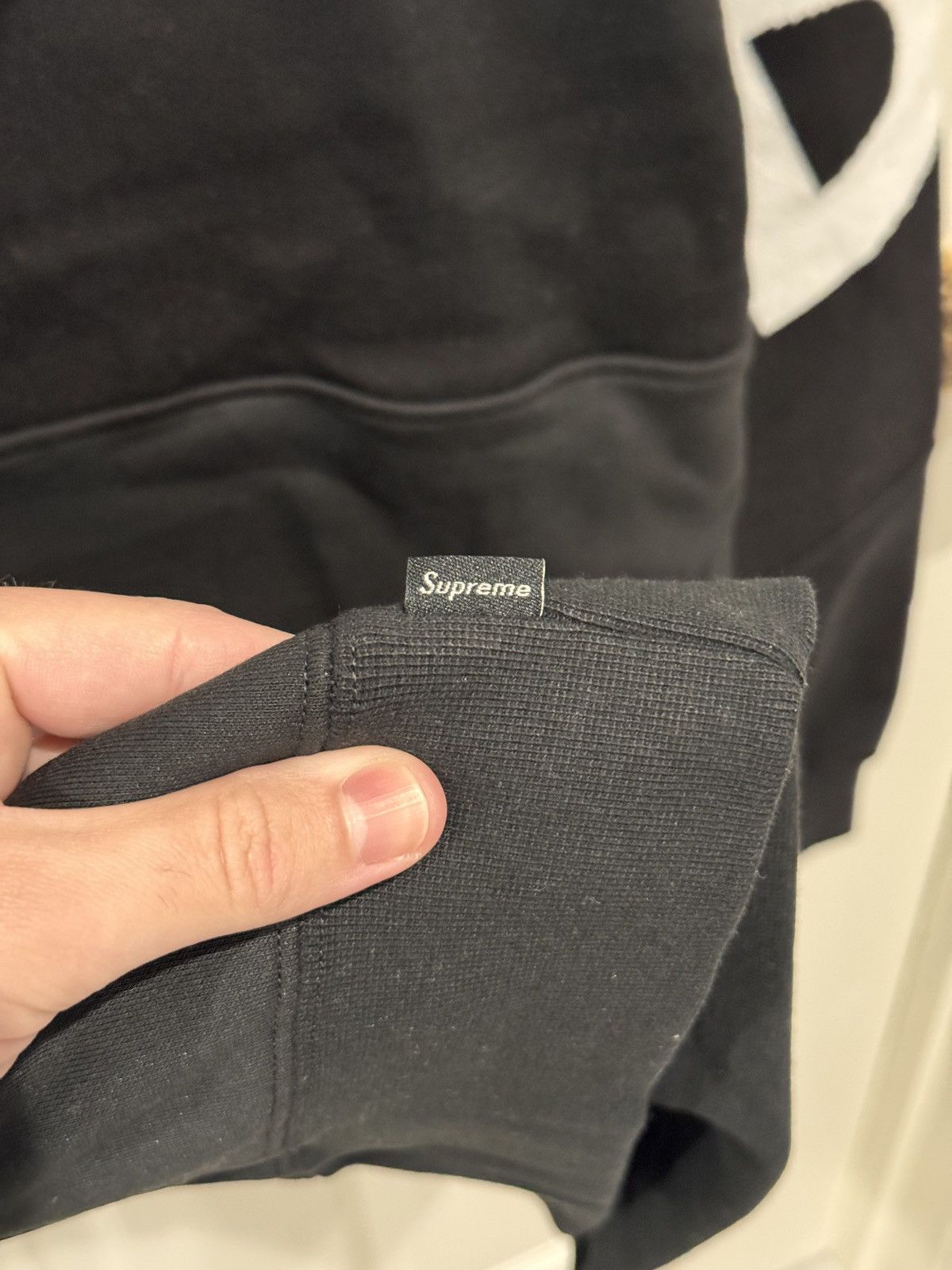 Supreme Big Logo Jacquard Hooded Sweatshirt Black size M