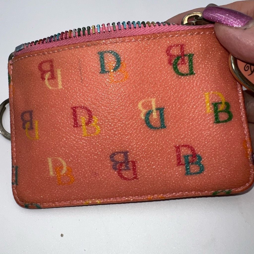 Dooney & Bourke Dooney & Bourke Y2K Rainbow Zipper Pink Heart Signature Coin Pouch Size ONE SIZE - 8 Thumbnail
