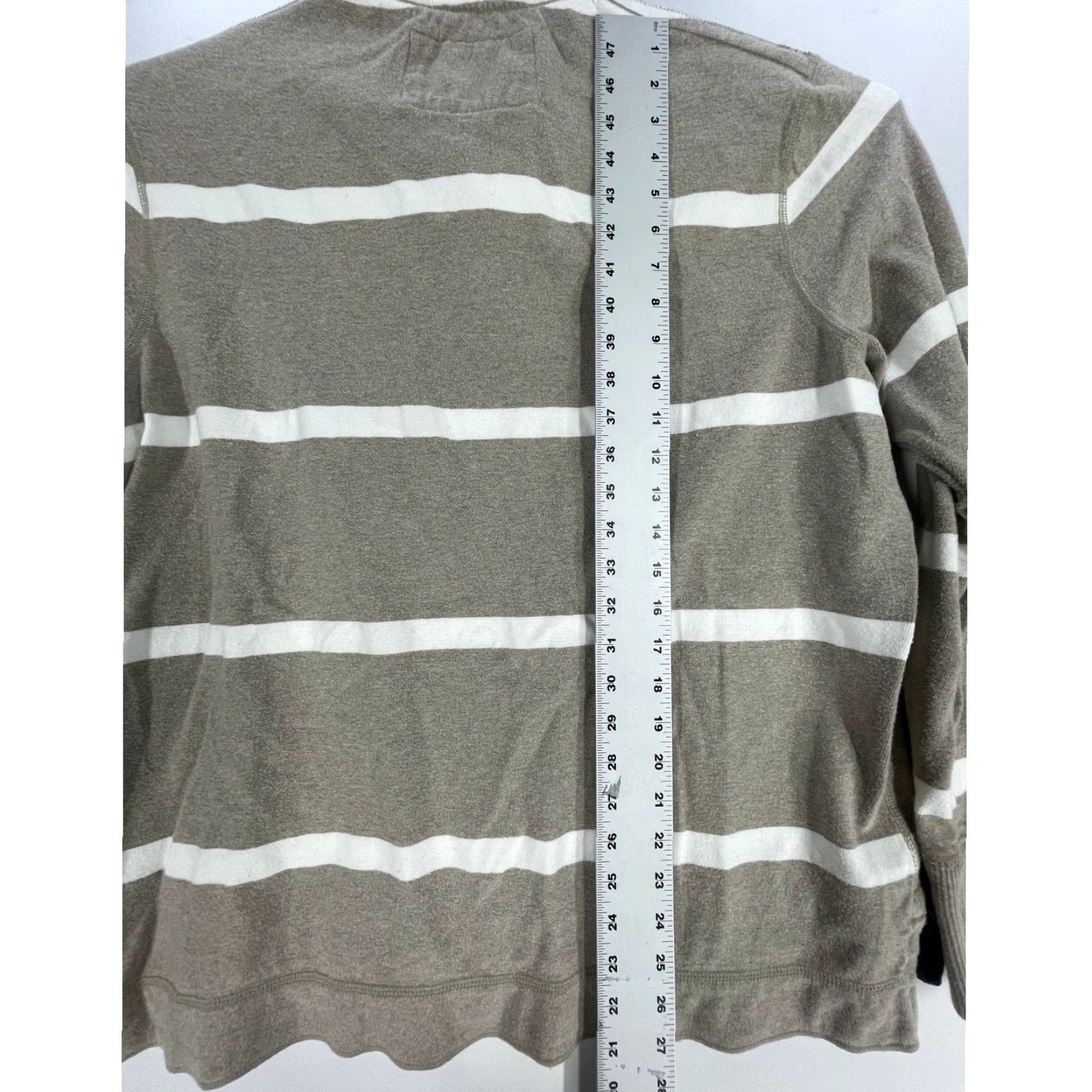 American Eagle Outfitters VINTAGE Y2K American Eagle Polo Shirt Striped Brown White 100% Cotton Men XL Long Sleeve Shirt Size US XL / EU 56 / 4 - 4 Thumbnail
