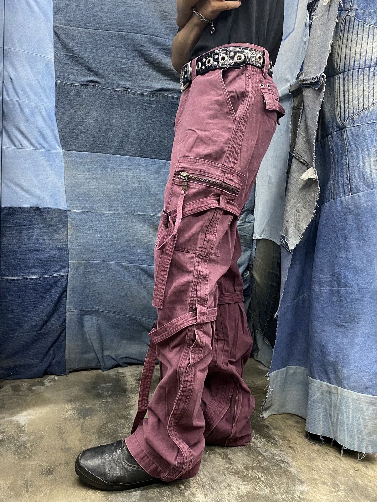 If Six Was Nine × Le Grande Bleu (L.G.B.) flared bondage pant purple japan undefined style Size US 29 - 17 Thumbnail