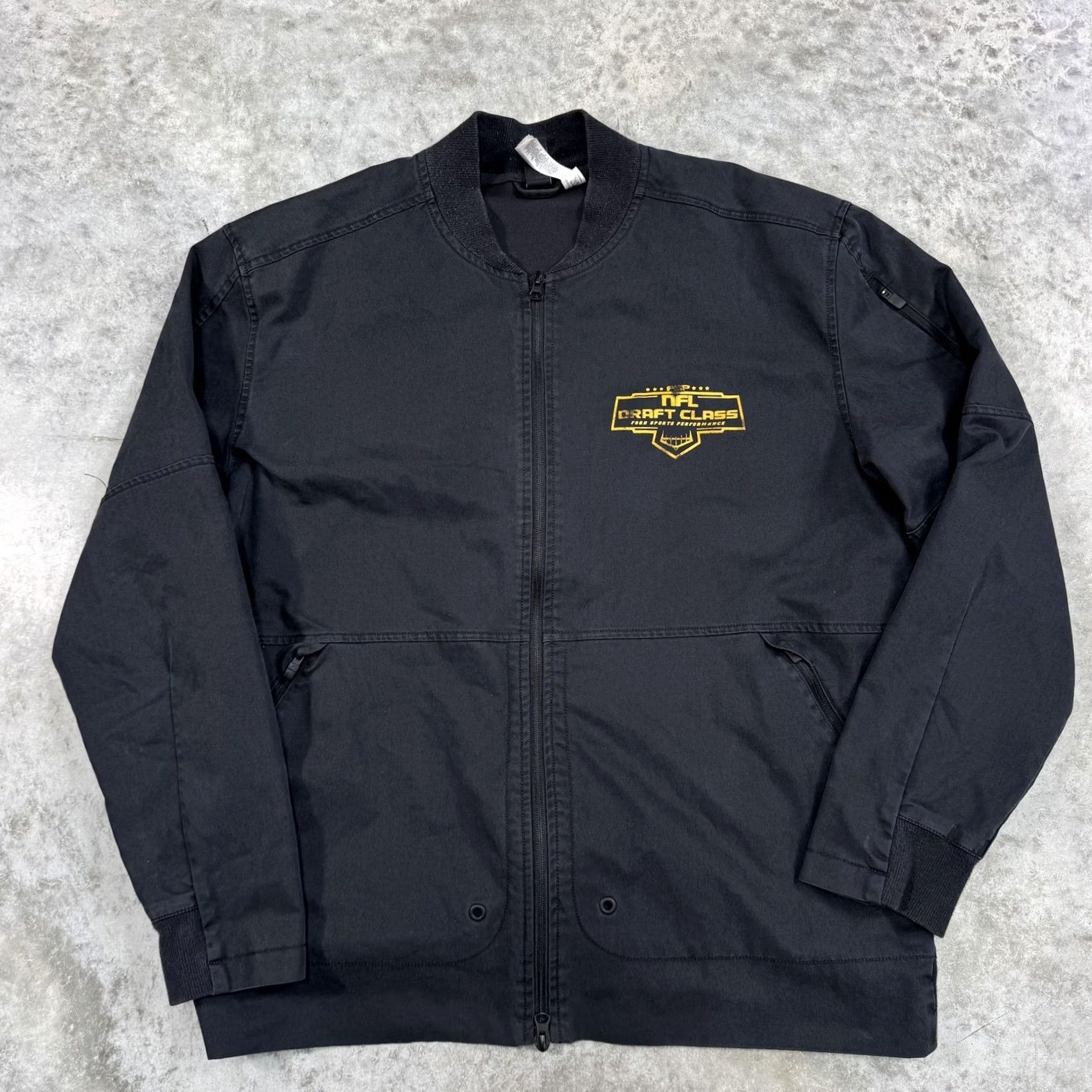 Adidas Adidas NFL Draft Class Jacket Mens XL Bomber Full Zip Sports Performance Cotton Canvas Black Zip Pockets Embroidered Logo Size US XL / EU 56 / 4 - 2 Thumbnail