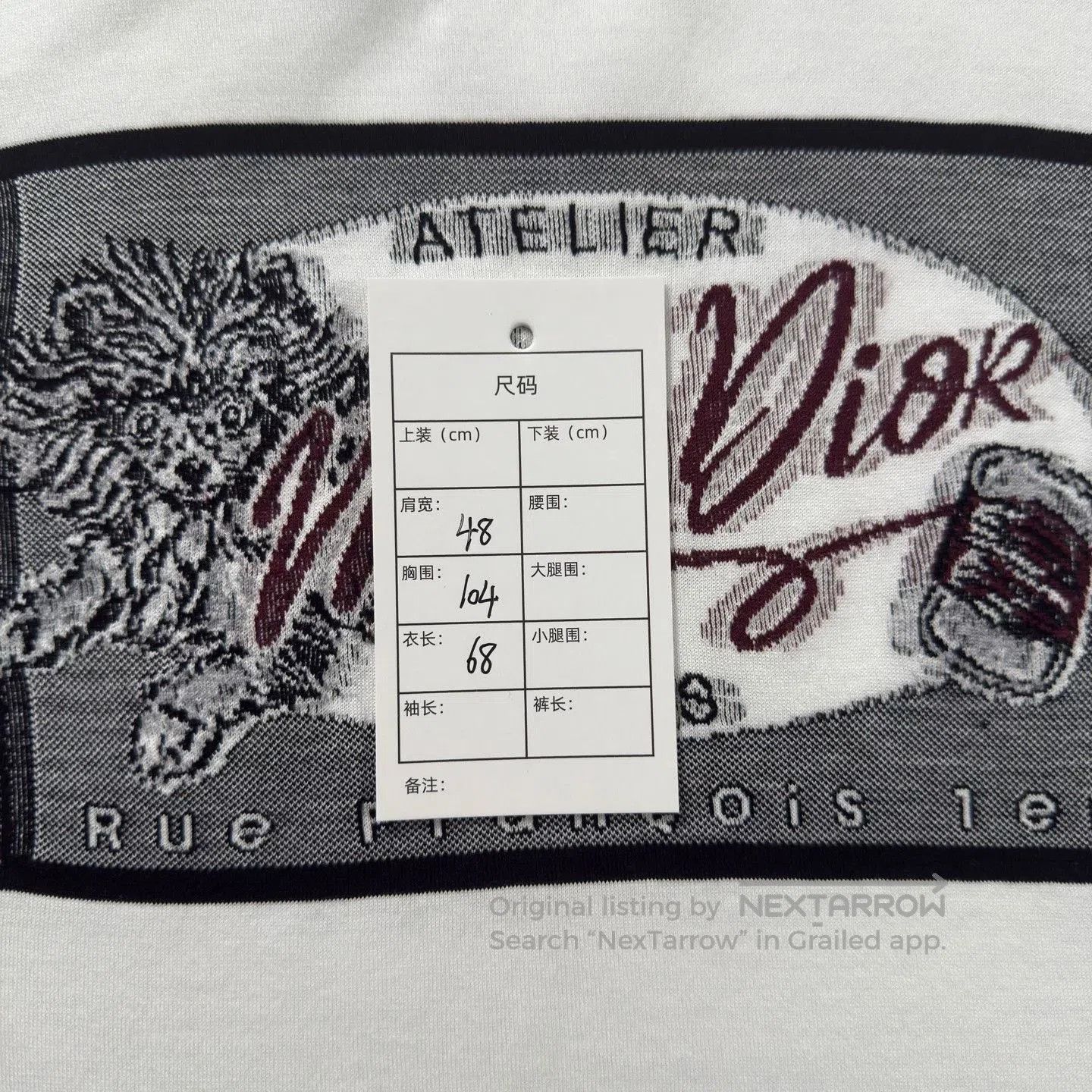 Dior Dior White Stamp Embroidery Short Sleeve. Size US S / EU 44-46 / 1 - 5 Thumbnail