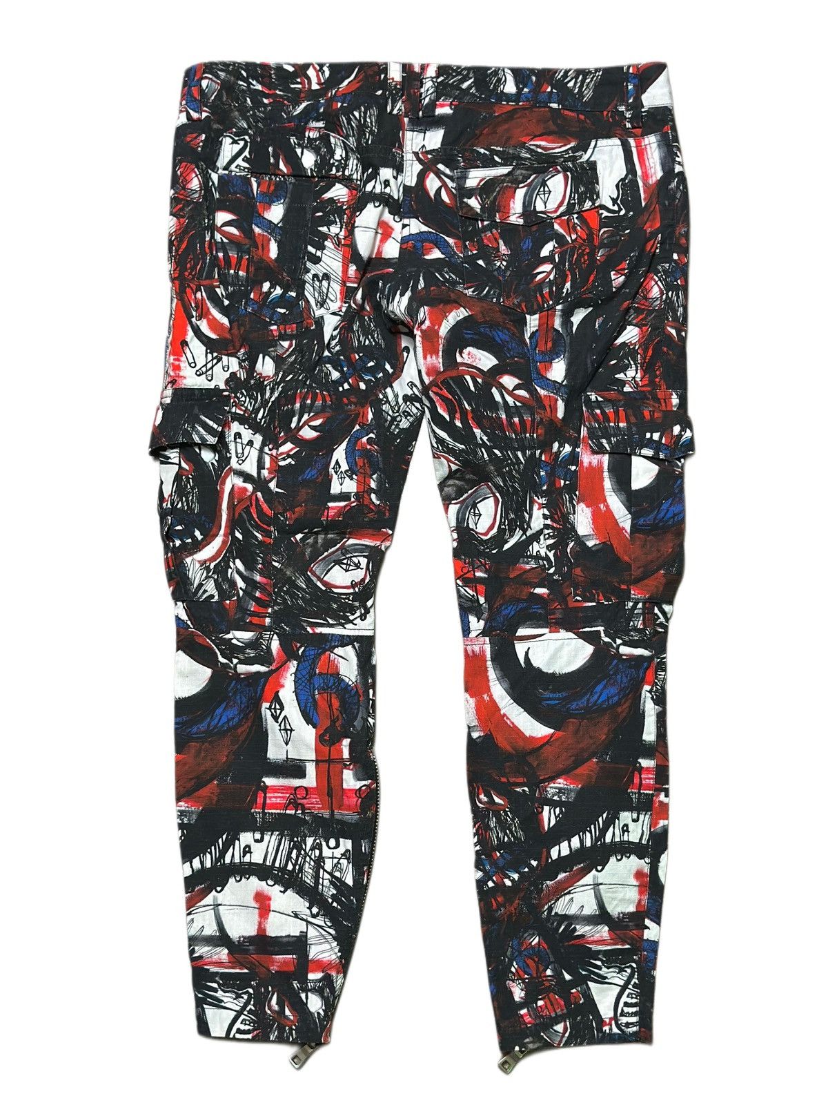 Balmain Balmain SS11 Decarnin Graffiti Camo Eagle Cargo Pants Size US 31 - 5 Thumbnail