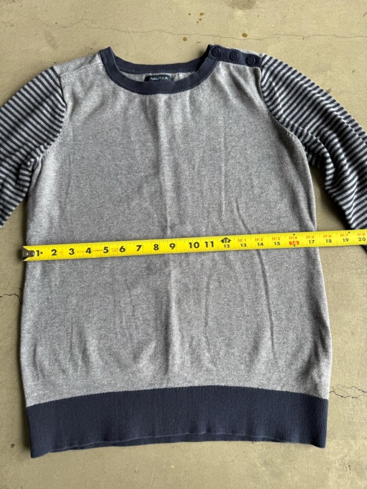 Nautica Nautica / 3-button accent striped pullover sweater Size M / US 6-8 / IT 42-44 - 10 Thumbnail