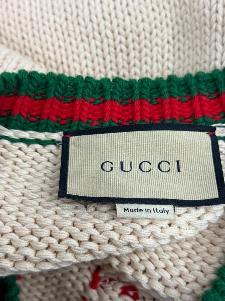 Gucci Gucci Valentine's Day Limited Beige Bear Sweater Size L / US 10 / IT 46 - 4 Thumbnail