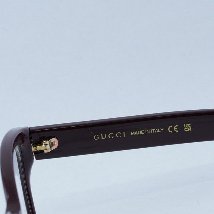 Gucci Gucci GG1340O 005 Eyeglasses Red 54mm Square Frame Size ONE SIZE - 5 Thumbnail