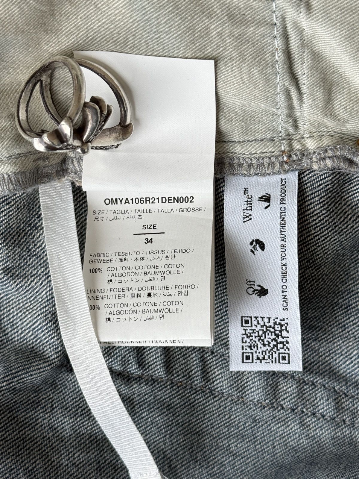 Off-White Off-White Virgil “CUT HERE” Denim Jeans Size US 34 / EU 50 - 13 Thumbnail
