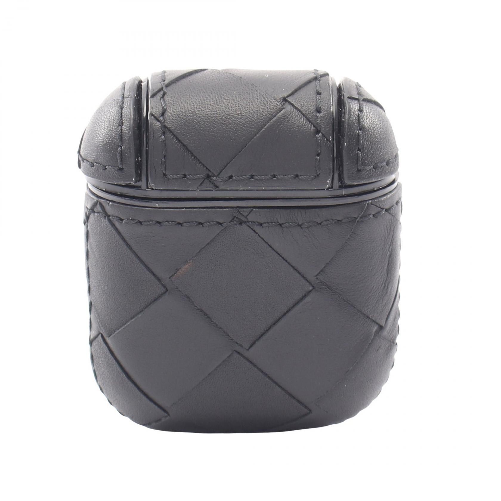Bottega Veneta BOTTEGA VENETA black intrecciato leather strap