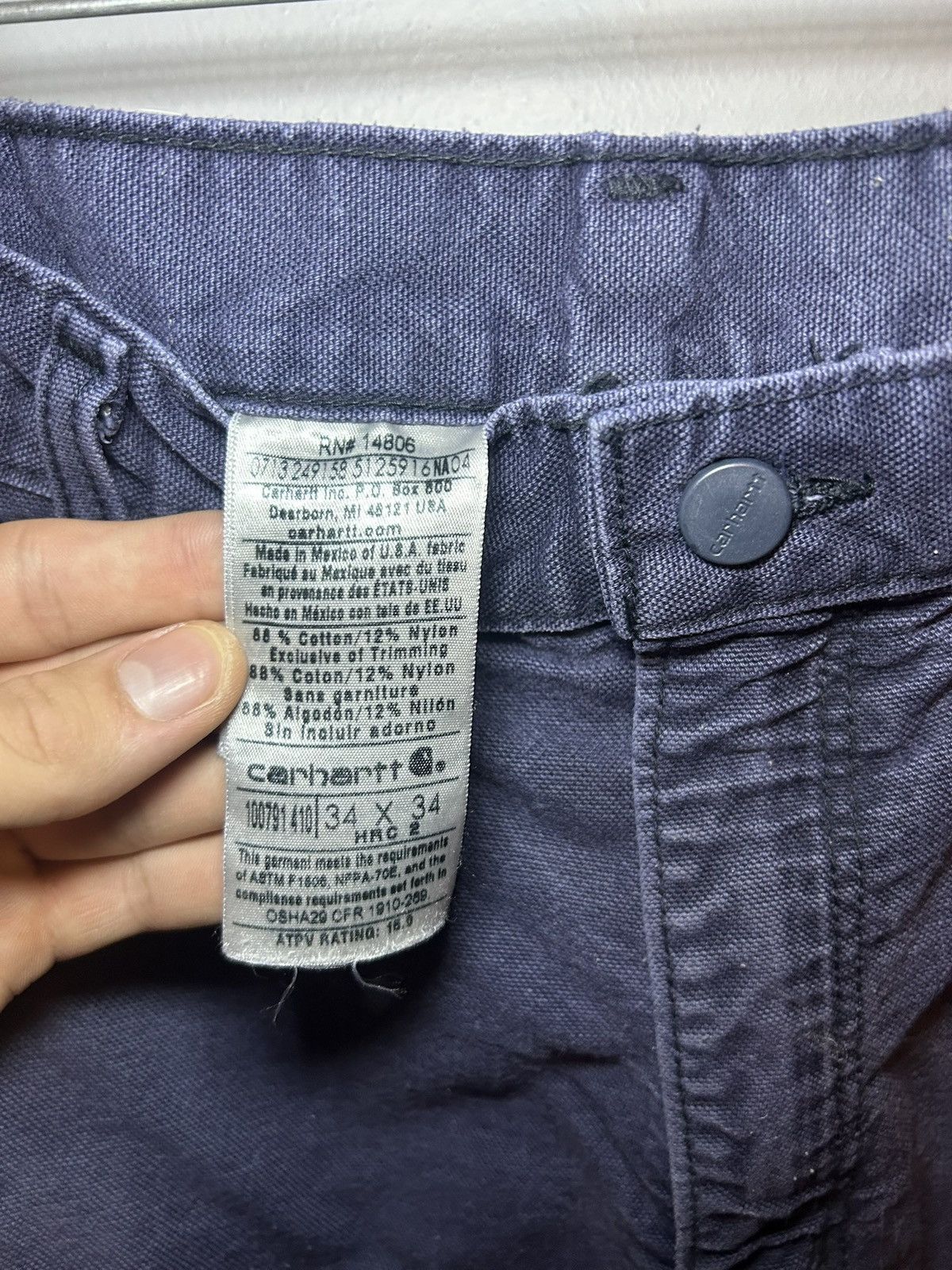 Carhartt × Vintage Vintage Carhartt Flame Resistant distressed baggy jeans Size US 34 / EU 50 - 3 Thumbnail