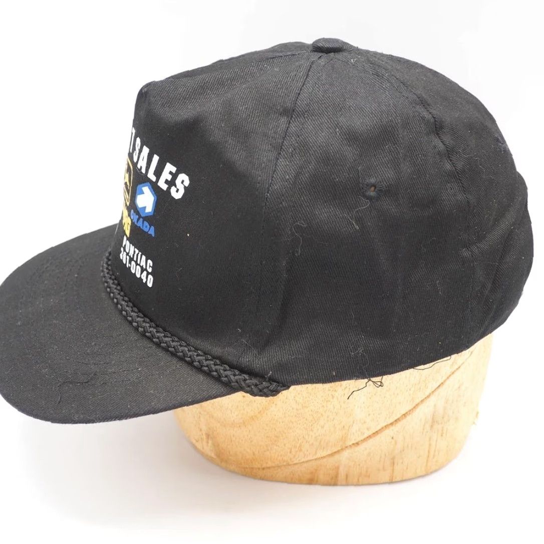 Vintage VINTAGE Snapback Trucker Hat Calvert Michigan John Deere Bobcat Hat Cap Flint Michigan 1980s Adjustable Black Mens, Womens, or Unisex Size ONE SIZE - 2 Thumbnail
