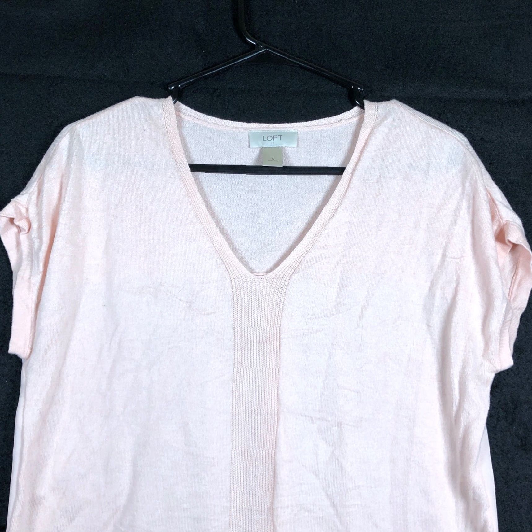 Loft LOFT Ann Taylor Womens Blouse Pink Short Sleeve V-Neck Super Soft Tunic Small Size S / US 4 / IT 40 - 2 Thumbnail