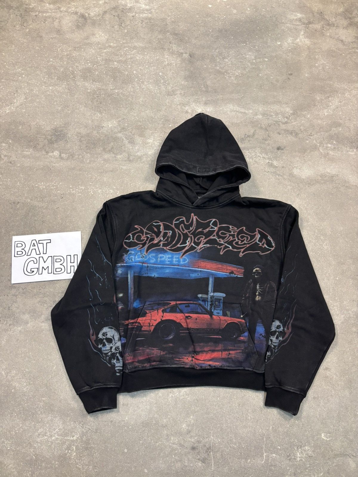 Godspeed Godspeed Pitstop Hoodie, Washed Black Size US XXL / EU 58 / 5 - 12 Thumbnail