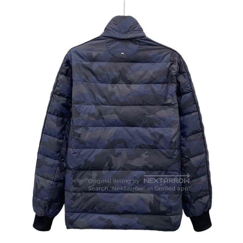 Valentino Valentino Dark blue camouflage stand-up collar zipper long Size US XS / EU 42 / 0 - 2 Thumbnail